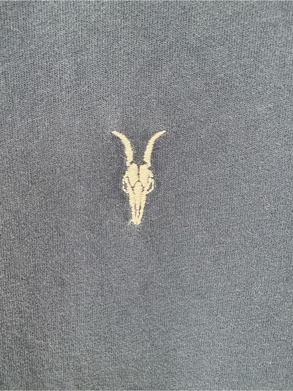 All Saints Men’s Tonic Crewneck Slim Ramskull in Navy T-Shirt Classic Cool - Picture 8 of 10